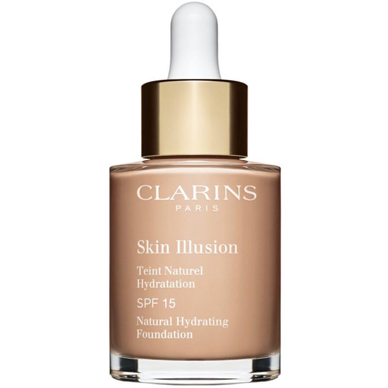 Clarins Skin Illusion Natural Hydrating Foundation rozjasňující hydratační make-up SPF 15 odstín 107C Beige 30 ml