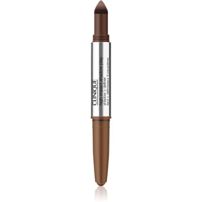 Clinique High Impact Shadow Play™ Shadow & Definer oční stíny v tužce duo odstín Rum + Cola 1,9 g