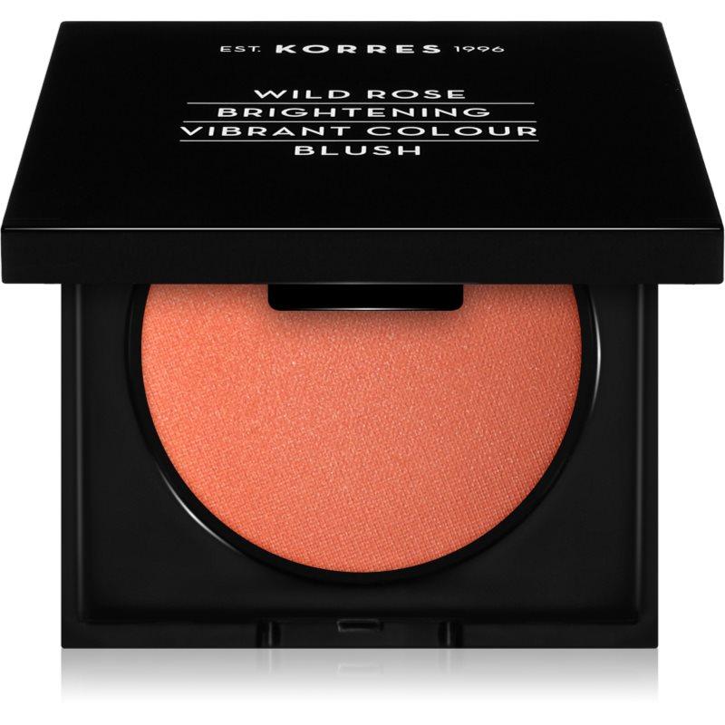 Korres Wild Rose pudrová tvářenka odstín 18 Peach 5.5 g
