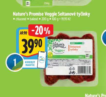  Nature's Promise Veggie Seitanové tyčinky  200 g