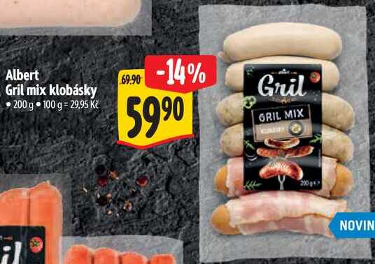 Albert Gril mix klobásky, 200 g