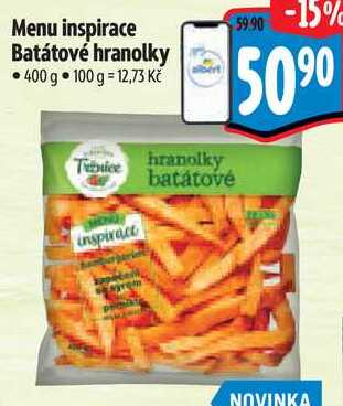 Menu inspirace Batátové hranolky, 400 g