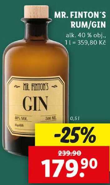 MR. FINTON'S RUM/GIN, 0,5 l