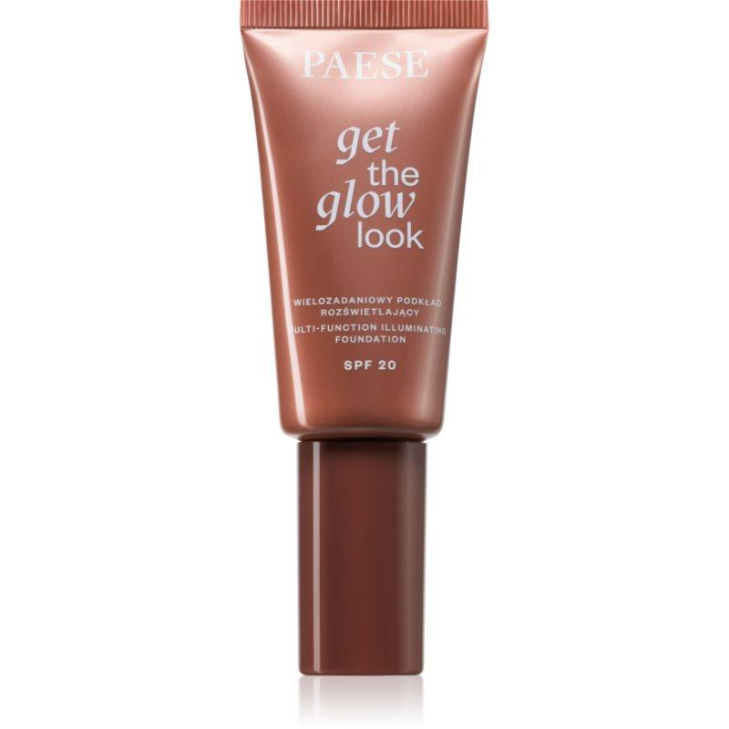 Paese Get The Glow Look Illuminating Foundation lehký make-up s rozjasňujícím účinkem SPF 20 odstín 4W Medium Beige 30 ml