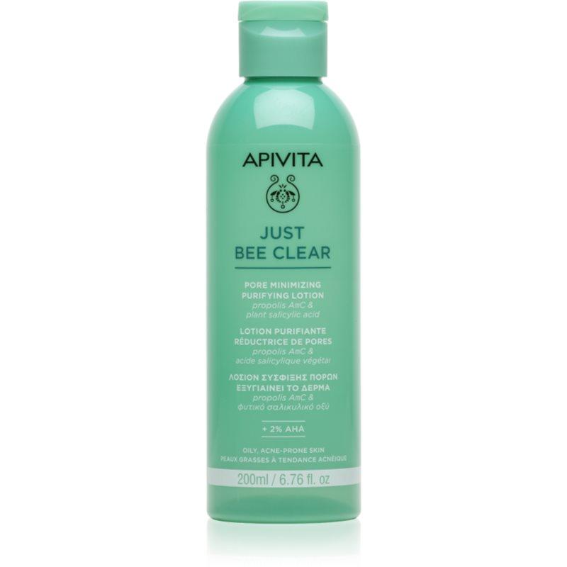 Apivita Just Bee Clear Pore Minimizing Lotion péče na rozšířené póry a černé tečky 200 ml