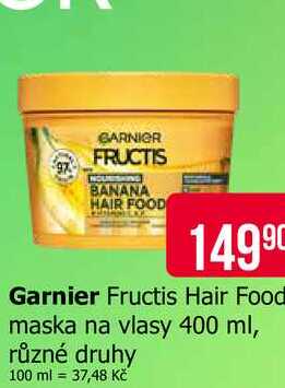 Garnier Fructis Hair Food maska na vlasy 400 ml, různé druhy 
