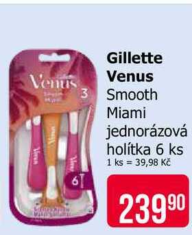 Gillette Venus Smooth Miami jednorázová holítka 6 ks 