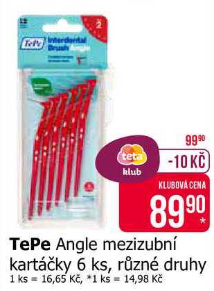 TePe Angle mezizubní kartáčky 6 ks, různé druhy 