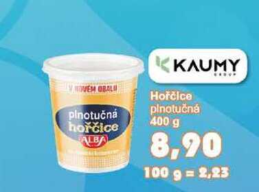 Hořčice plnotučná hořčice plnotučná 400 g 