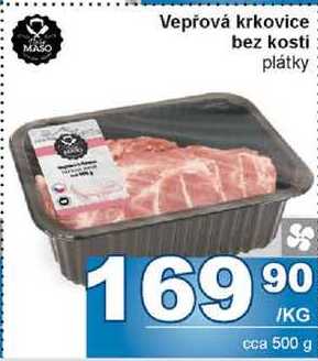 Vepřová krkovice bez kosti plátky 1kg