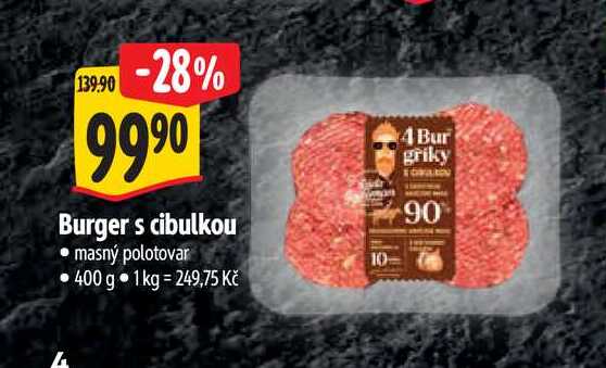   Burger s cibulkou  400 g