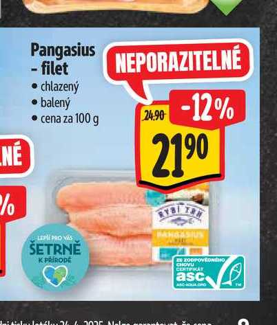 Pangasius filety 100 g