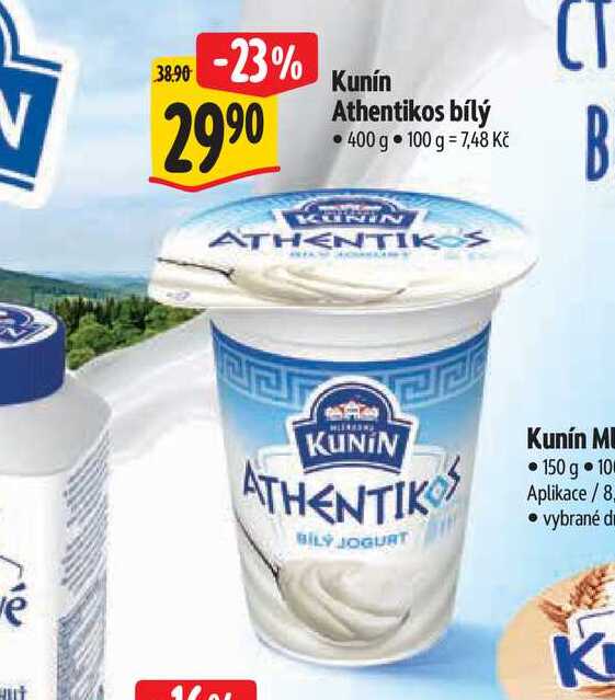  Kunín Athentikos bílý 400 g 