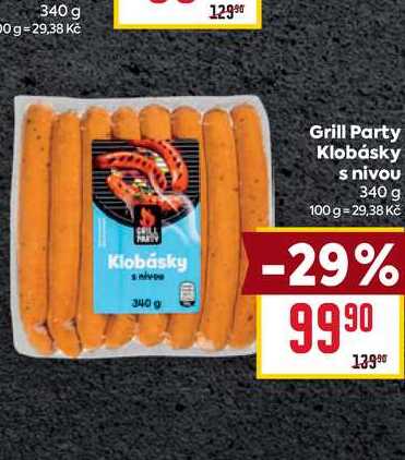 Grill Party Klobásky s nivou 340 g 