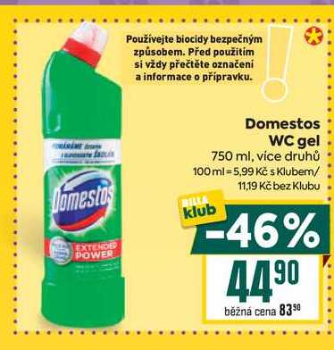 Domestos WC gel 750 ml