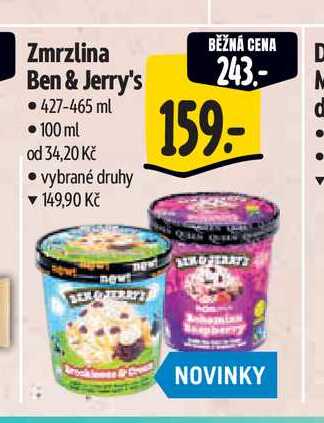 Zmrzlina Ben & Jerry's  427-465 ml