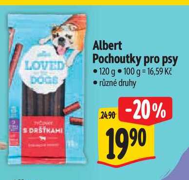  Albert Pochoutky pro psy 120 g 