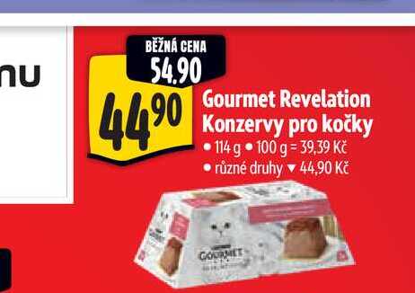   Gourmet Revelation Konzervy pro kočky 114 g 