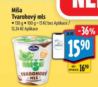 Míša Tvarohový mls 130 g 