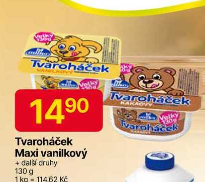 Milko Tvaroháček Maxi vanilkový 130 g