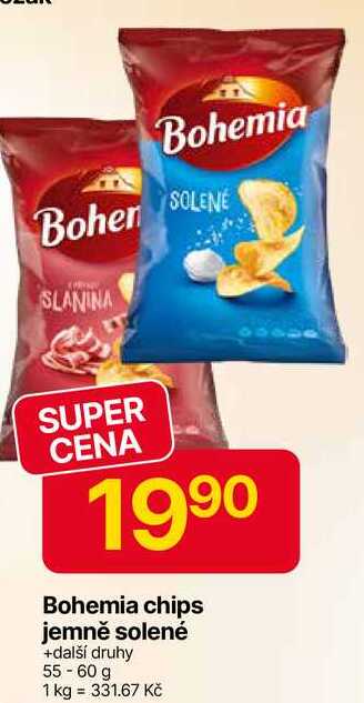 Bohemia Chips 60g, různé druhy