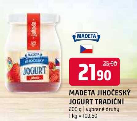 Madeta Jihočeský jogurt tradiční 200g, vybrané druhy