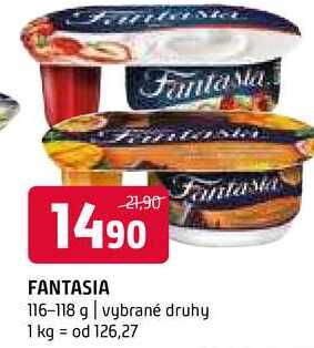 Danone Fantasia, různé druhy 116-118g