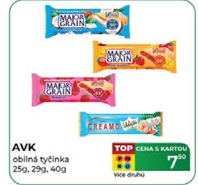AVK obilná tyčinka 750 25g, 29g. 40g