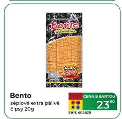 Bento sépiové extra pálivé čipsy 20g 