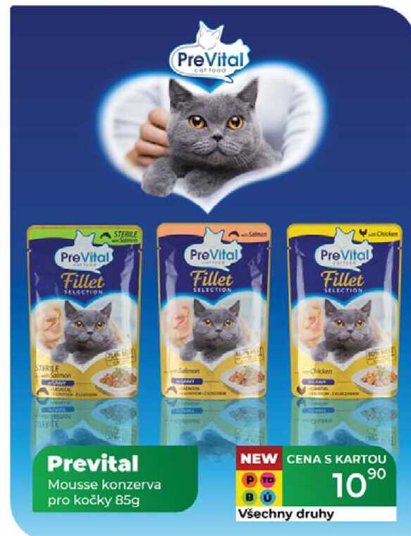 Prevital Mousse konzerva pro kočky 85g 