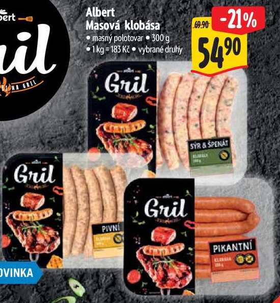 Albert Masová klobása, 300 g