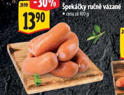 Špekáčky ručně vázané, cena za 100 g 