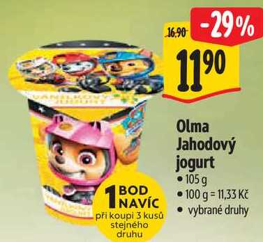Olma Jahodový jogurt, 105 g 