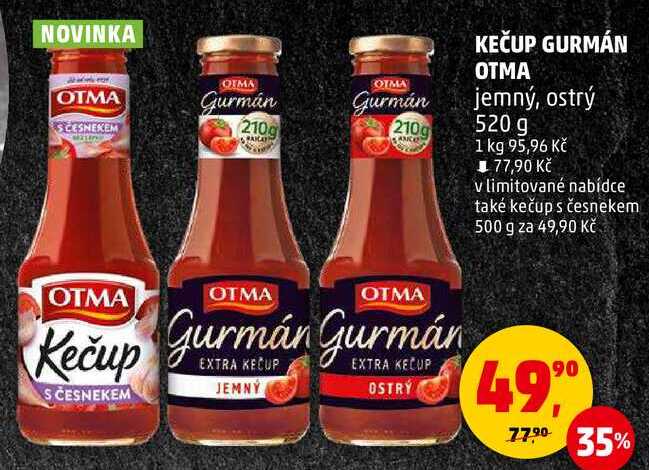 KEČUP GURMÁN OTMA jemný, 520 g 