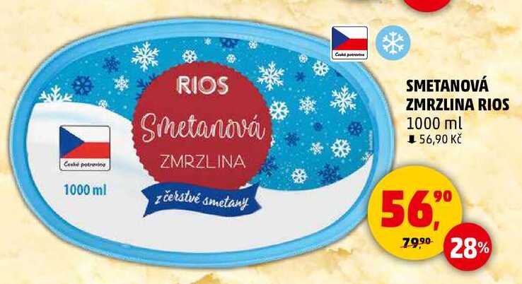 SMETANOVÁ ZMRZLINA RIOS, 1000 ml 
