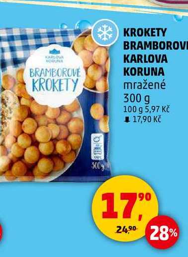 KROKETY BRAMBOROVÉ KARLOVA KORUNA mražené, 300 g  