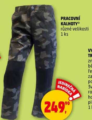 PRACOVNÍ KALHOTY různé velikosti, 1 ks  