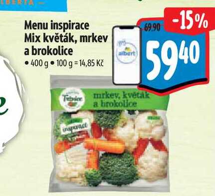 Menu inspirace Mix květák, mrkev a brokolice, 400 g