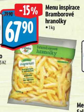 Menu inspirace Bramborové hranolky, 1 kg