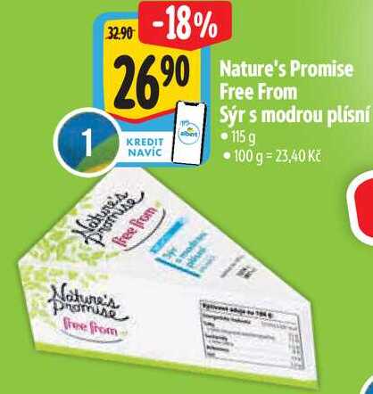 Nature's Promise Free From Sýr s modrou plísní, 115 g