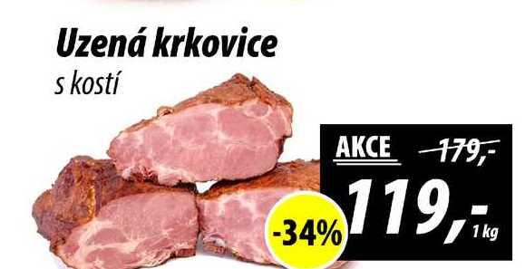 Uzená krkovice s kostí, 1 kg 