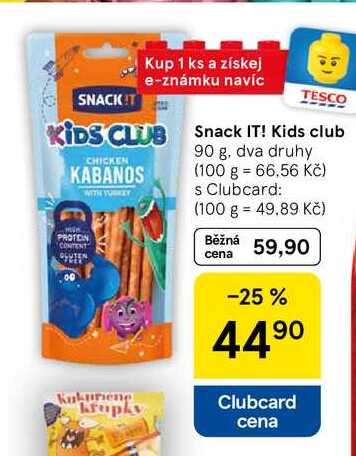 Snack IT! Kids club, 90 g, dva druhy 