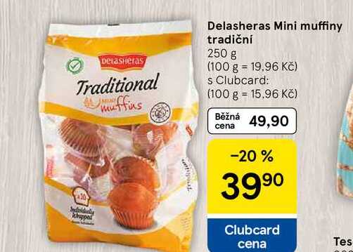 Delasheras Mini muffiny tradiční, 250 g 