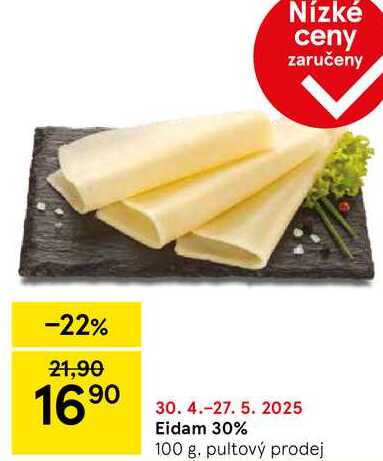 Eidam 30%, 100 g