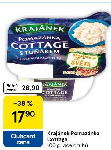 Krajánek Pomazánka Cottage, 100 g, více druhů 