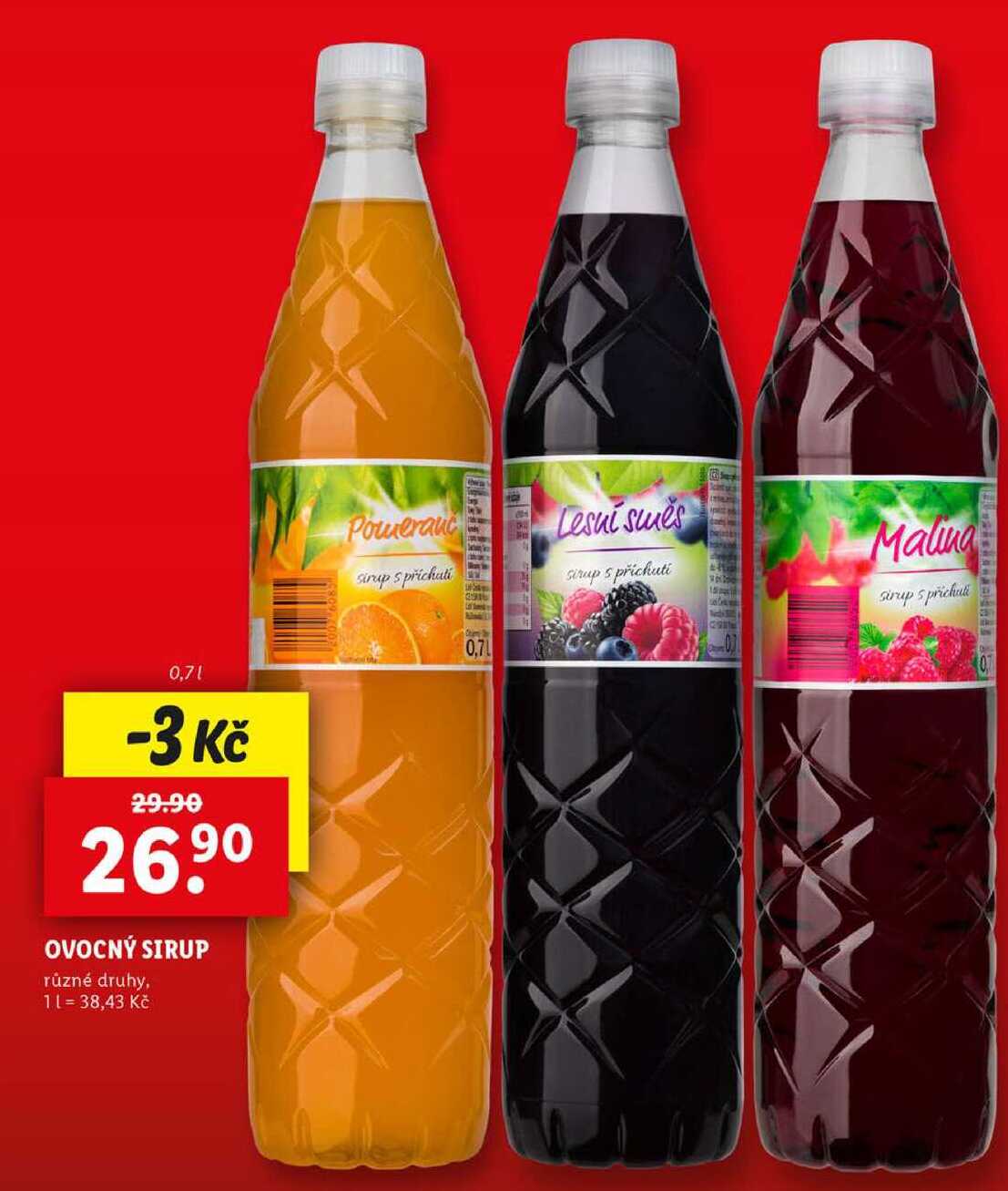 OVOCNÝ SIRUP, 0,7 l