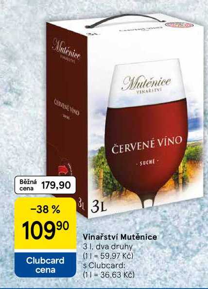 Vinařství Mutěnice, 3 l, dva druhy 