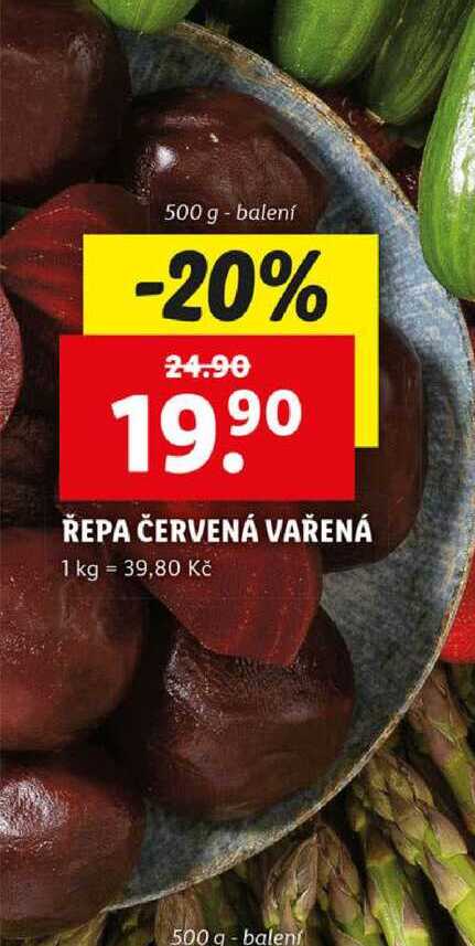 ŘEPA ČERVENÁ VAŘENÁ, 500 g