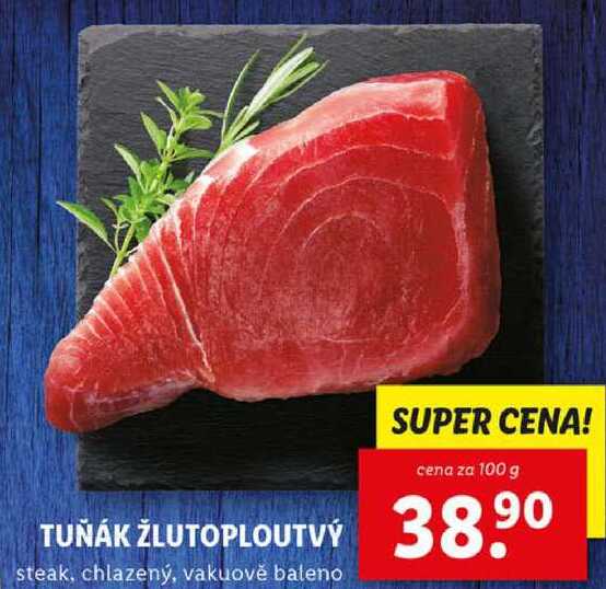 TUŇÁK ŽLUTOPLOUTVÝ, cena za 100 g