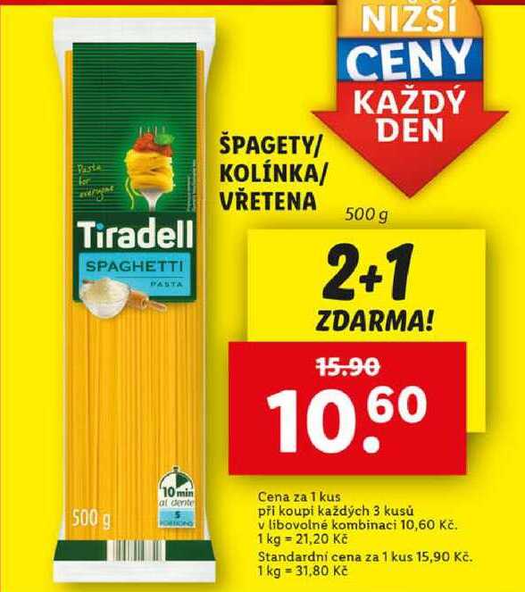 ŠPAGETY/KOLÍNKA/VŘETENA, 500 g